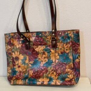Patricia Nash Floral Leather Tote